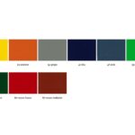 Moquette e Parquet - Varianti colorazioni palestrina: giallo, arancio, grigio, blu, avio, verde chiaro, verde scuro, rosso mattone e rosso fuoco.
