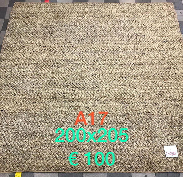 Moquette di fibra naturale di colore grigio modello A17